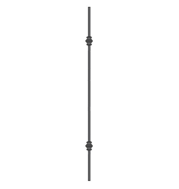 Double Knuckle Black Iron Powder Coated Balusters