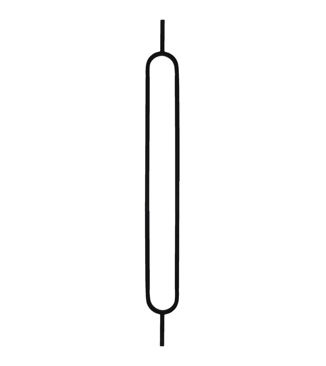 Oval Black Iron Powder Coated Baluster
